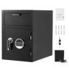 1.2 Cubic Feet Drop Safe, Large Capacity Front Drop Slot Safe Box with Digital Keypad, Heavy Duty 2 Tiers Cash Depository Box with Spare Keys for Cash