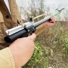 "Tactical Stainless Steel Slingshot – Durable Hunting Sling Shot with Comfort Grip, Perfect for Camping, Survival & Small Game Hunting"