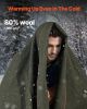Wool Camping Blanket, Large Warm Stadium Blanket, Waterproof & Windproof, Flame Retardant, Great for Outdoors, Picnics, Hiking, Sports Events, Travel