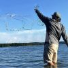 Fishing Bait Trap Radius Fishing Cast Net with Chain Sinker