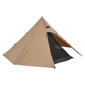 Hot Tent for 4 Persons, Camping Tipi Hot Tents with Stove Jack & Inner Tent, Portable Winter Camping Tents with Snow Skirt, Easy Setup