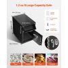 1.2 Cubic Feet Drop Safe, Large Capacity Front Drop Slot Safe Box with Digital Keypad, Heavy Duty 2 Tiers Cash Depository Box with Spare Keys for Cash