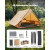 Camping Hot Tent, 2 Persons Cabin Tent with Stove Jack & Poles, Waterproof Winter Tents Shelters with Fireproof Ground Mat
